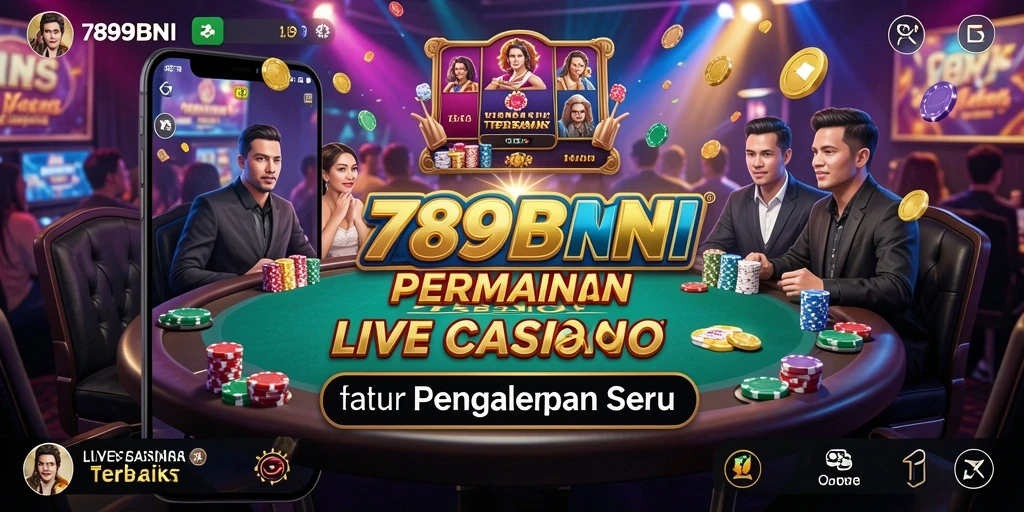 Gameplay Live Casino yang mendebarkan di aplikasi 789BNI.