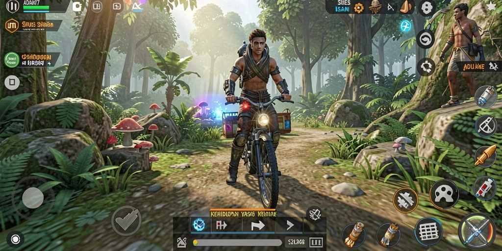 Screenshot gameplay ADAM77 yang menunjukkan interaksi karakter.