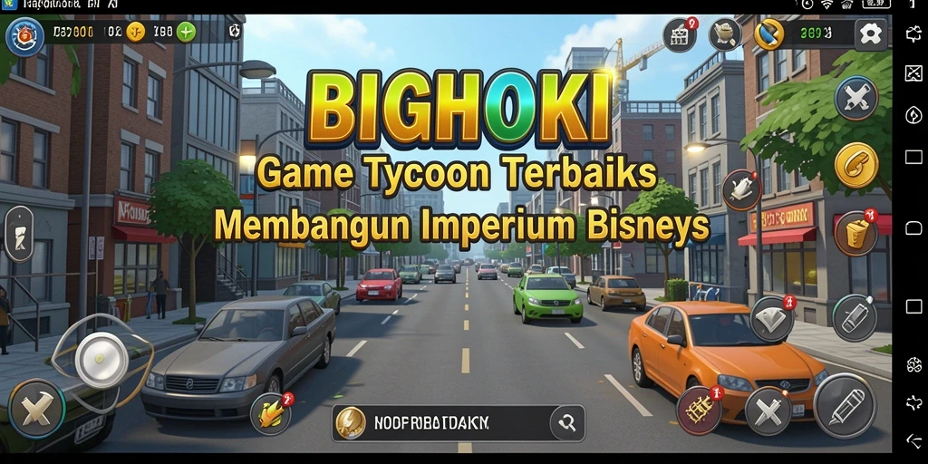 Tangkapan layar utama gameplay BIGHOKI yang menampilkan strategi Tycoon.