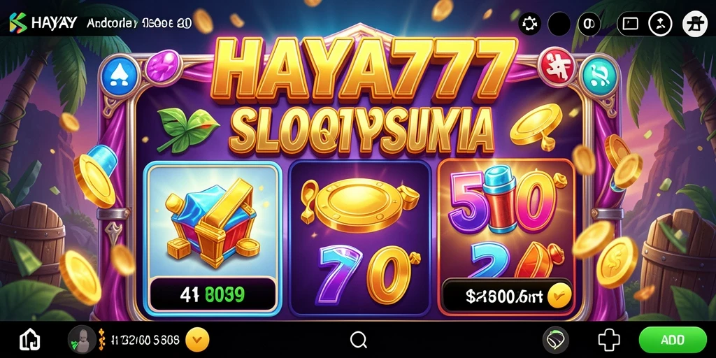 Tampilan gameplay menarik dari game Slot HAYA777 yang penuh warna.