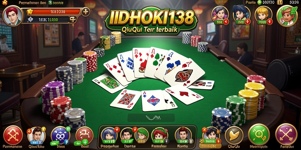 Screenshot gameplay IDRHOKI138 menampilkan aksi seru permainan QiuQiu.