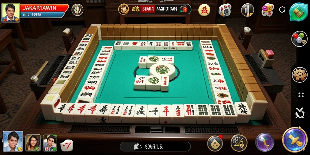 Screenshot utama JAKARTAWIN menampilkan gameplay seru Mahjong.