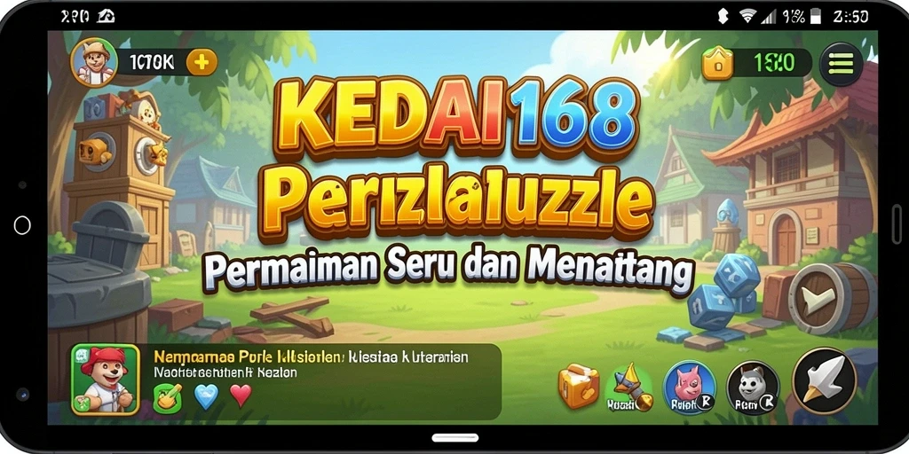 Screenshot gameplay KEDAI168 menampilkan tantangan Puzzle yang menarik.