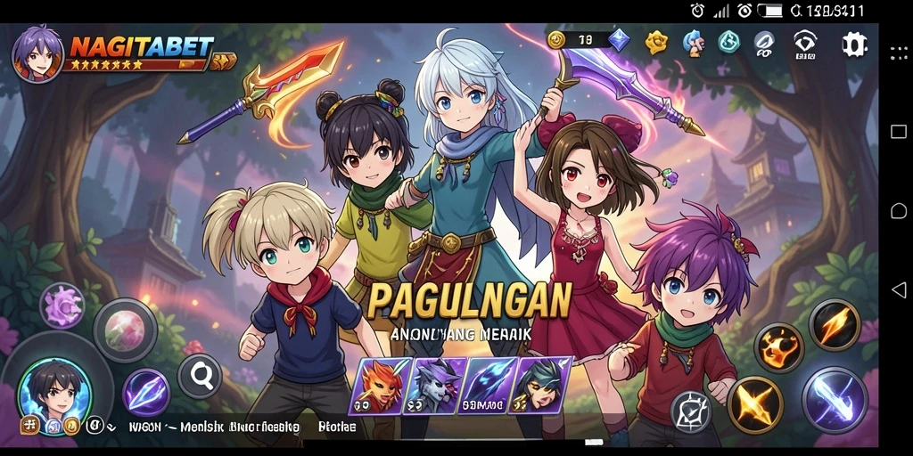 Screenshot NAGITABET menampilkan gameplay yang memukau dan karakter Anime.