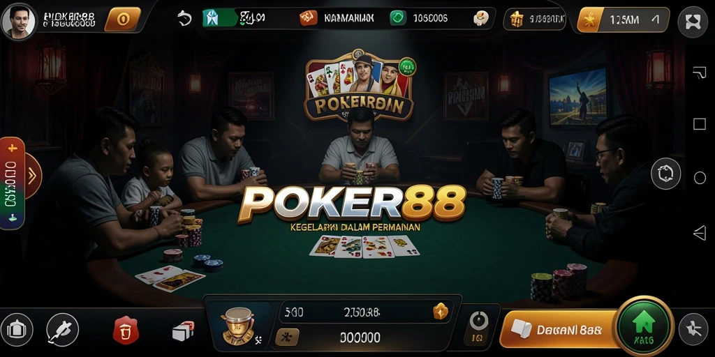 Screenshot gameplay POKER88 yang menampilkan suasana mencekam dan menegangkan.