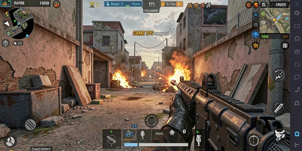 Screenshot utama RAP89 menampilkan aksi pertempuran gameplay TPS yang mendebarkan.