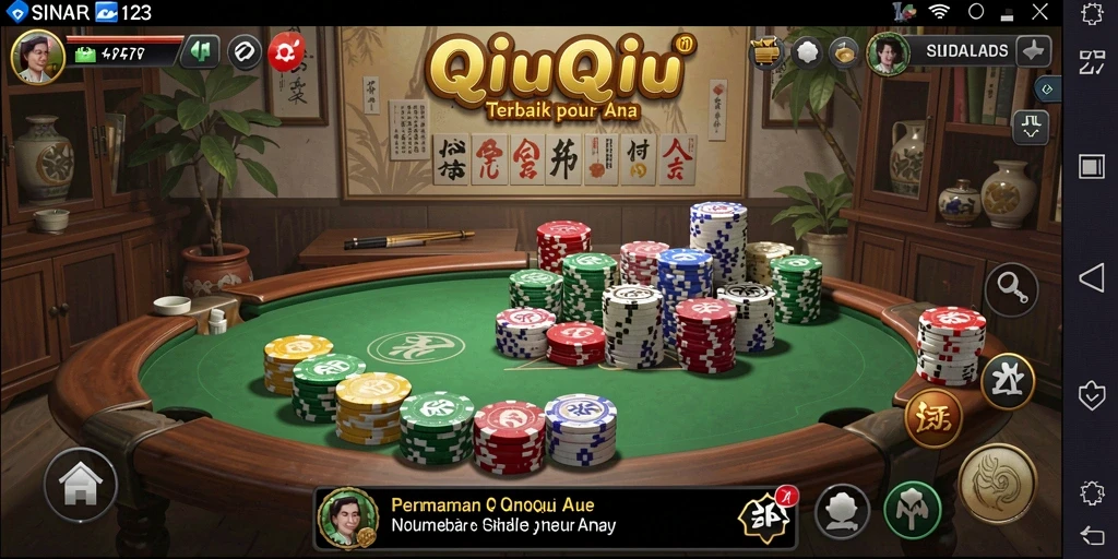 Screenshot gameplay SINAR123 yang menampilkan momen seru permainan QiuQiu.