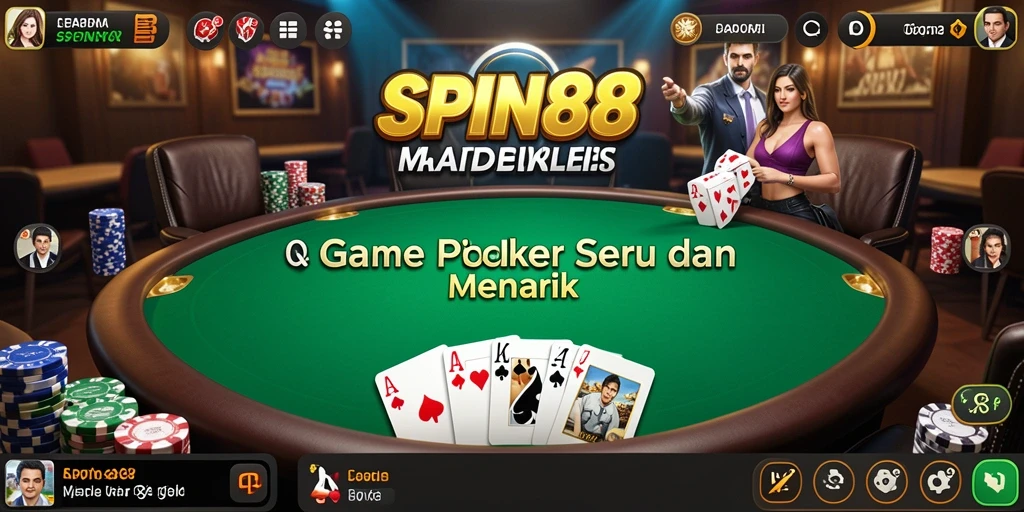 Tampilan menarik gameplay poker di SPIN88 dengan grafik yang memukau.