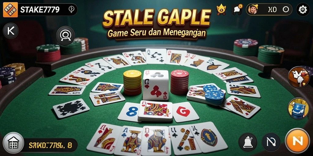 Screenshot gameplay <strong>STAKE779</strong> yang menunjukkan serunya bermain Gaple.